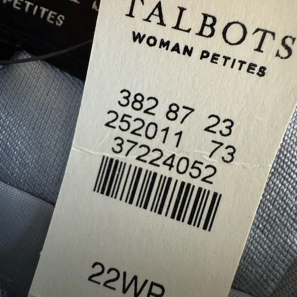 Talbots Elegant Gray Women's Skirt-Size 22w petite BNWT Silk/Wool - Picture 3 of 5